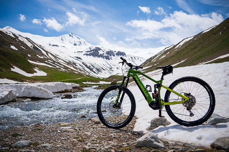 mountain biking on the slopes
